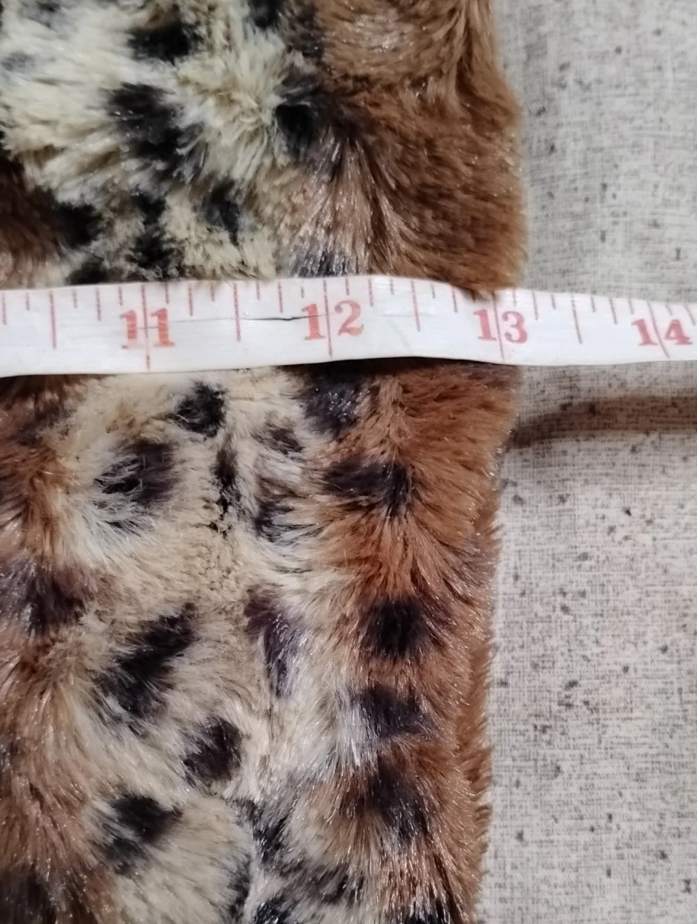 Cozy Faux Fur Animal-Print Infinity Scarf - Brown